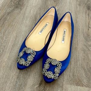 Manolo Blahnik Alike blue flats